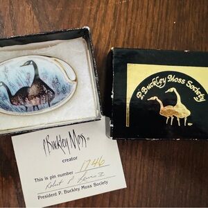 P. Buckley Moss Society Pin with Swans